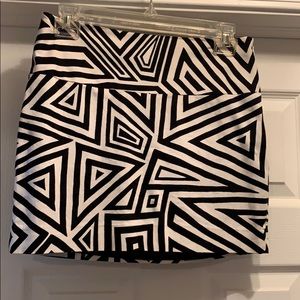 Black a white mini skirt